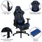 Emma and Oliver Gaming Desk & Chair Set - Cup Holder, Headphone Hook, and Monitor Stand